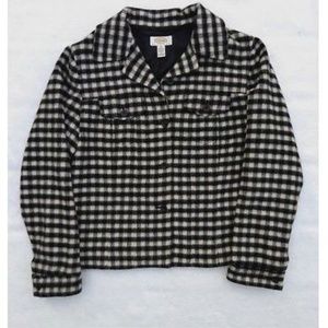 Talbots Gingham Plaid Wool Jacket